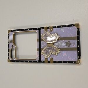 Samsung Galaxy Z Flip 6 Girly Case, Glitter Floral Sparkly Bling Diamond Butterf